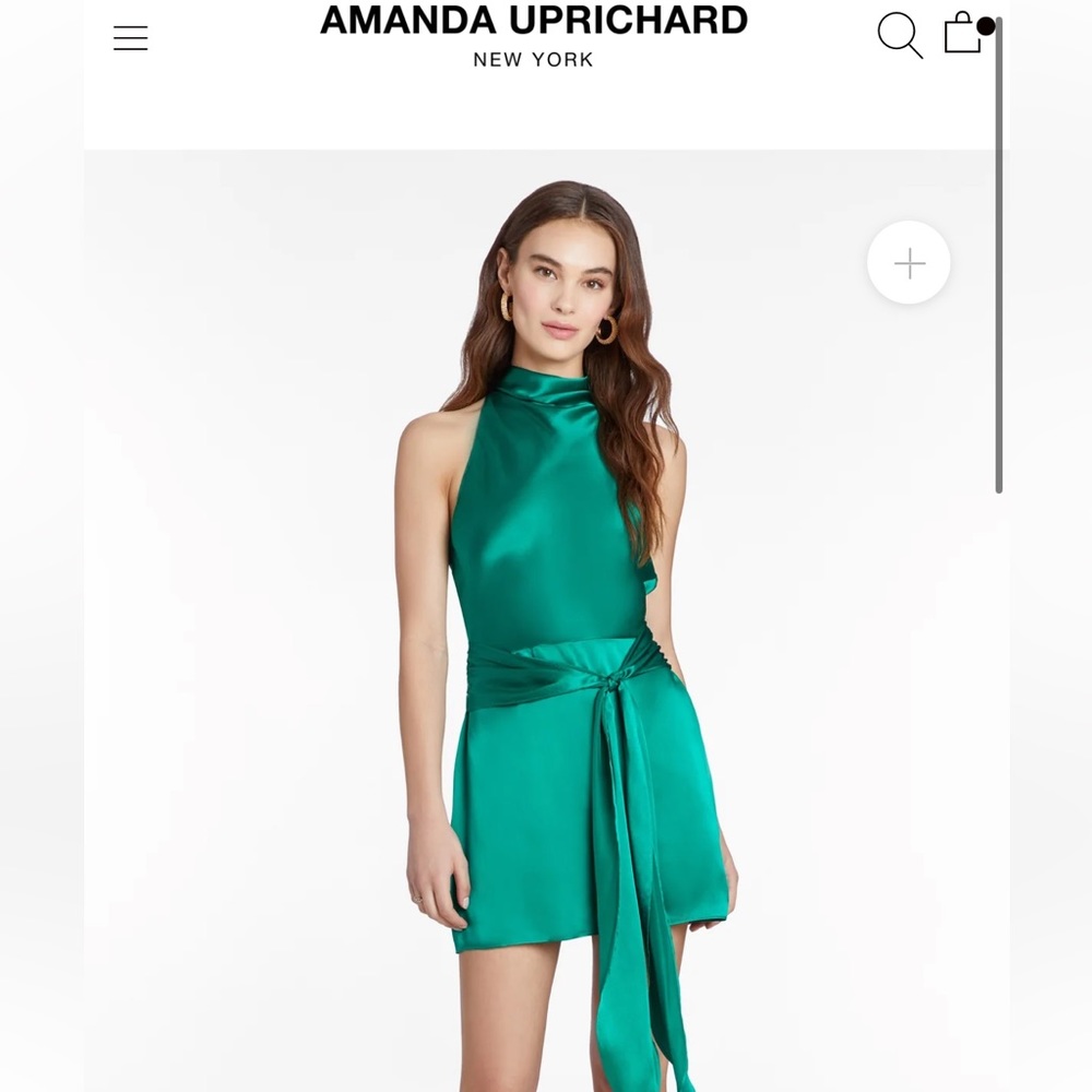 Amanda Uprichard sandrine dress in emerald NWOT